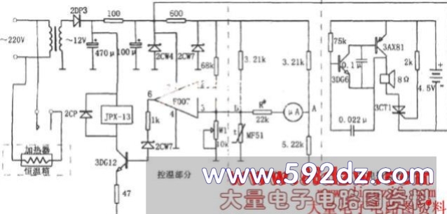 孵蛋温度控制器(f007)电路图