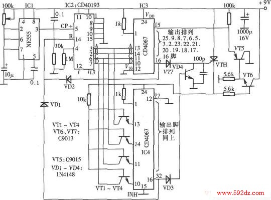 ʮλˮص·(CD4067CD40193NE555)